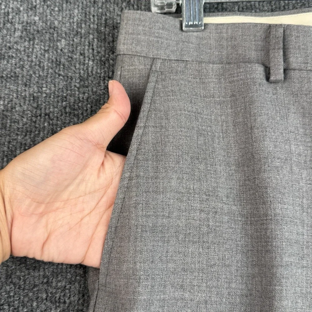 Polo Ralph Lauren Dress Pants Mens 34x32 Gray Wool Business Classy Italy Trouser